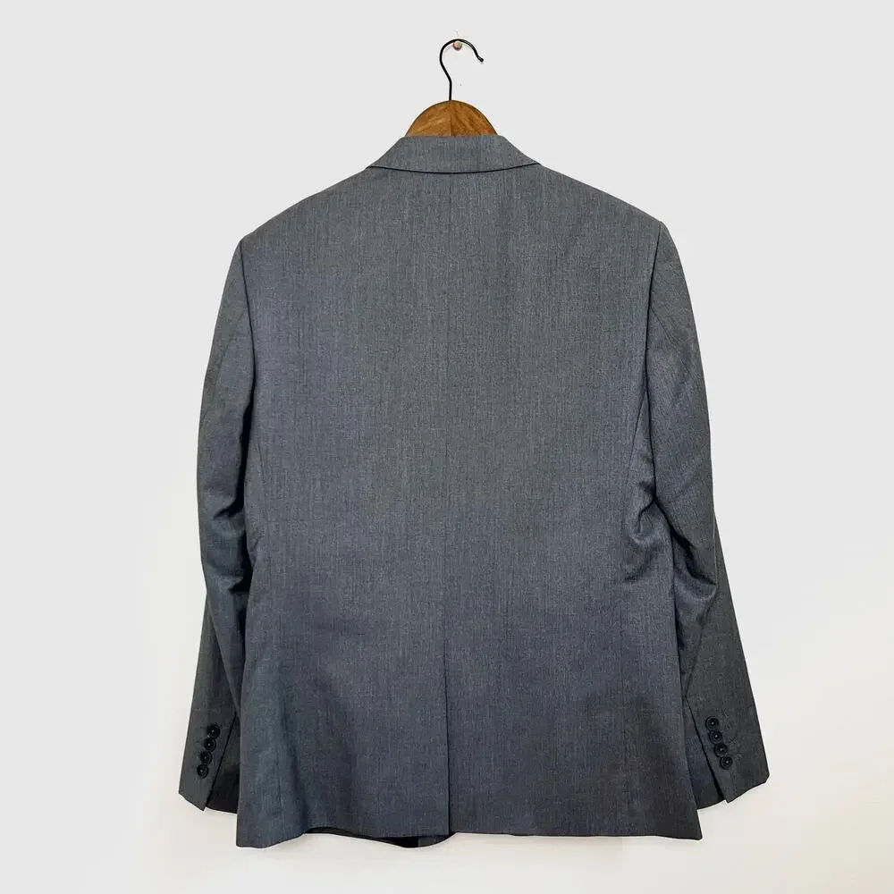 NEW Calvin Klein Men's Slim Fit Suit Blazer Jacket M with Short Length in Grey